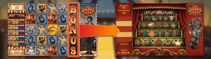 golden ticket bonus game